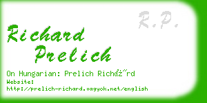 richard prelich business card